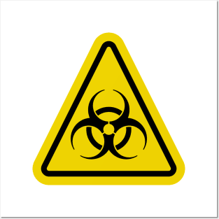 Yellow Biohazard Warning Sign Posters and Art